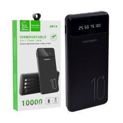 Power Bank Denmen DP19 com 2 USB Portas 2,1A 10000mAh Preto Power Bank Denmen DP19 com 2 USB Portas 2,1A 10000mAh Preto